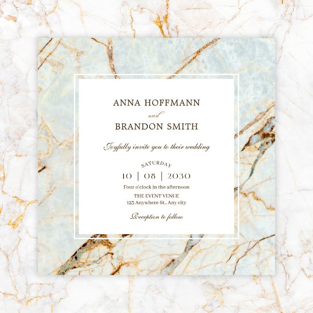 Marble stone wedding Invitation (Creator Uploaded)