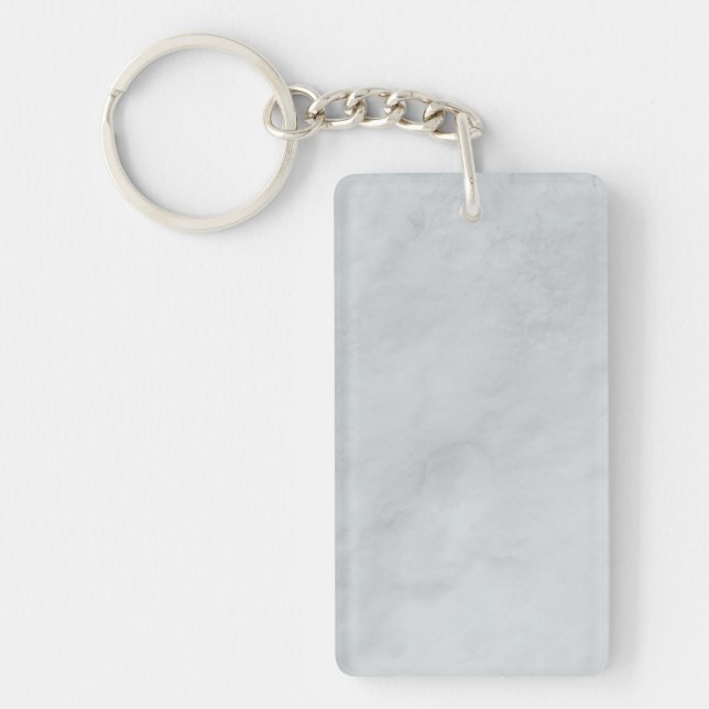 Marble Stone White Acrylic Keychain (Front)