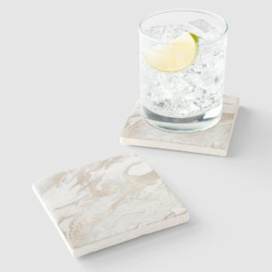 Marble Stone White Gold Beige Ivory Cream Grey Coaster