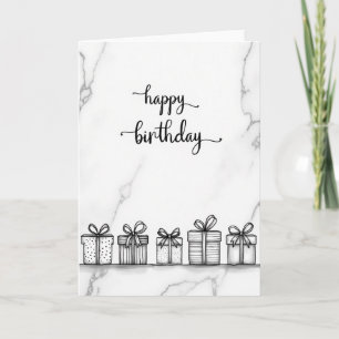 Marble Style Birthday Card