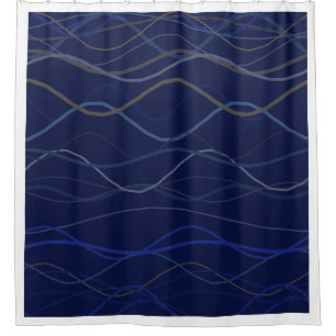 Marble Swirl Blue Gold Seamless Pattern