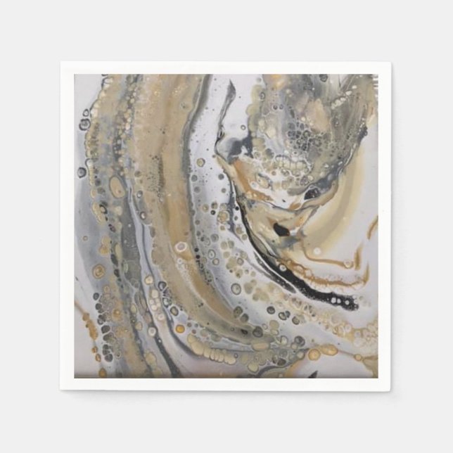Marble Swirl Look Napkin (Front)