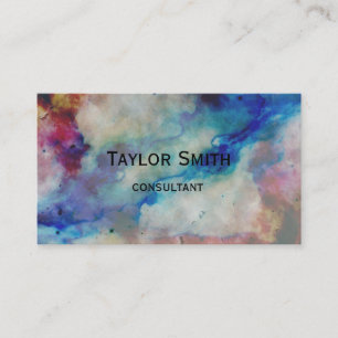 marble swirl paint stone colour business card