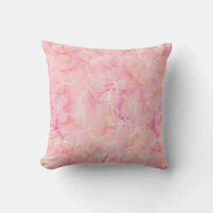 Marble swirl print - coral pink throw pillow