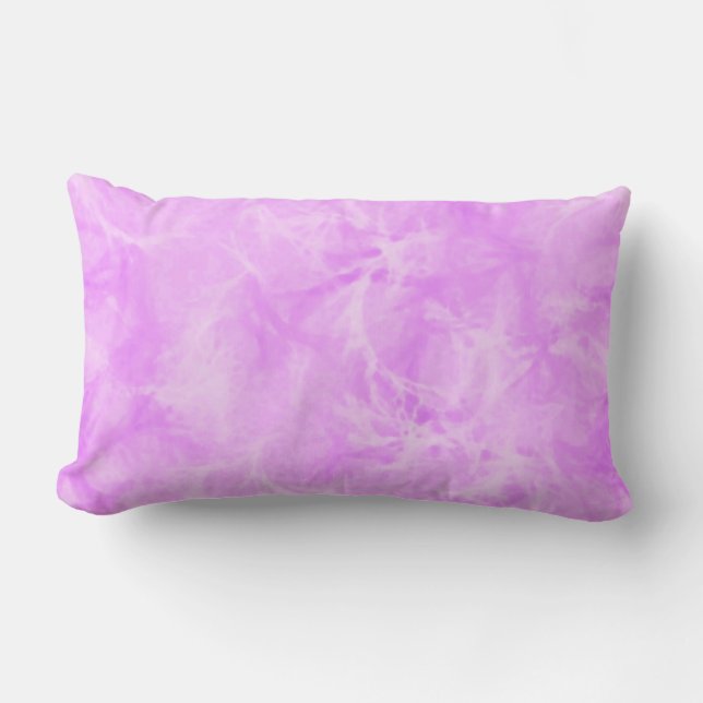 Marble swirl print - pale pink lumbar pillow (Front)