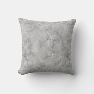 Marble swirl print - soft grey throw pillow