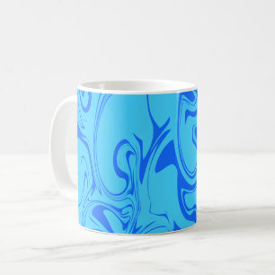Marble Swirl Texture - Ocean Blue Tones  Coffee Mug