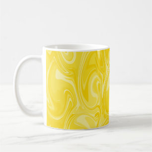 Marble Swirl Texture - Yellow Tones Coffee Mug