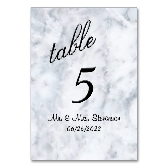 Marble Table Number (Front)