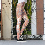“Marble tartan cute script name boho terracotta  Leggings<br><div class="desc">Custom script typography, add if you want a name for example.Trendy marble effect applied to a plaid tartan design.Very original and cool, watercolor look, autumn fall season colour scheme.Fashionable with terracotta, orange, cream, beige, purple, eggplant.Beautiful and useful iPhone case , can also make a nice gift for birthday or other...</div>