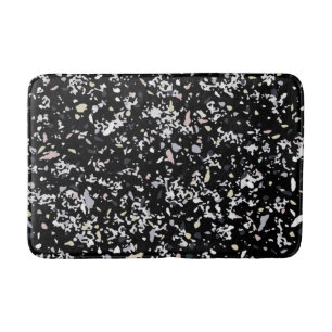 Marble Texture Black    Bath Mat