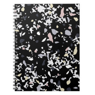 Marble Texture Black Notebook