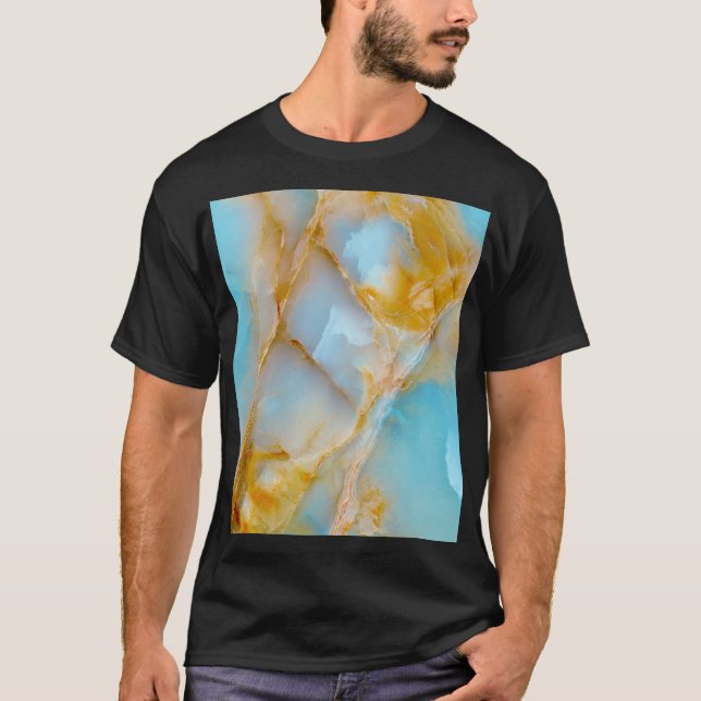 Marble texture, colourful onyx interior. T-Shirt (Front)