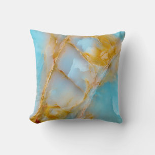 Marble texture, colourful onyx interior. throw pillow