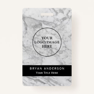 Marble Texture Company Custom Name Badge