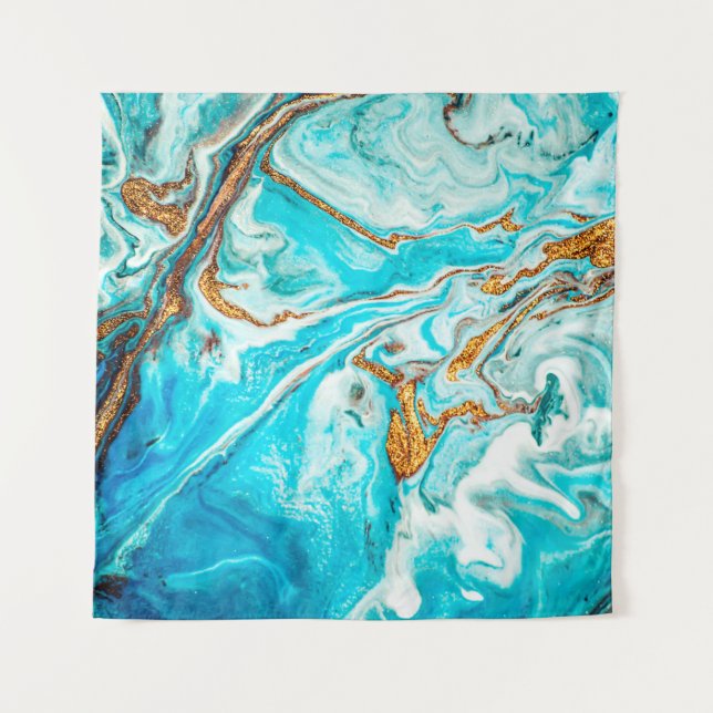 Marble texture. Eastern technique. Contemporary ar Tapestry (Front)