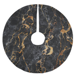 Marble Texture: Elegant Stone Surface. Brushed Polyester Tree Skirt