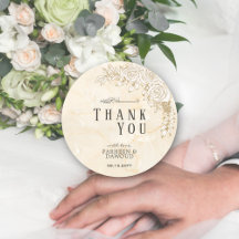Marble Texture Floral Lace Muslim Wedding Favour
