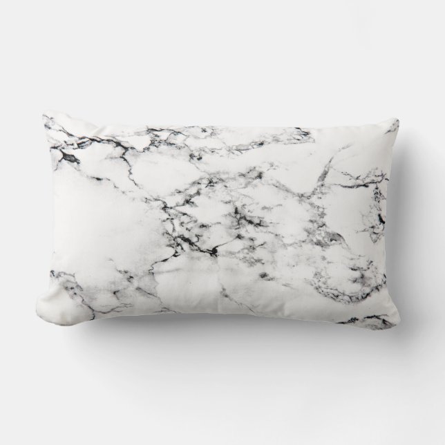 Marble texture lumbar pillow (Front)