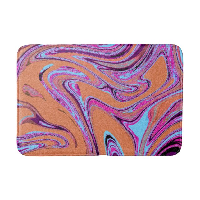 Marble Texture Pattern Colourful Cute    Bath Mat (Front)