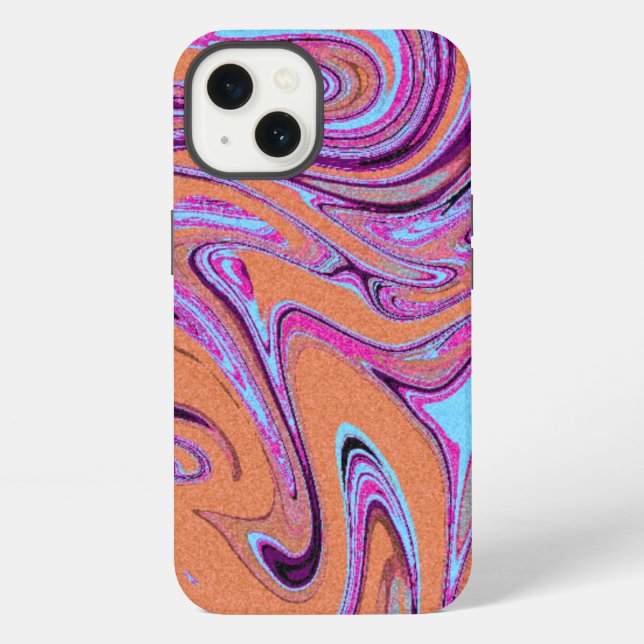 Marble Texture Pattern Colourful Cute iPhone Case (Back)