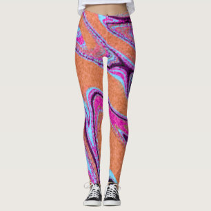 Marble Texture Pattern Colourful Cute Leggings