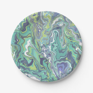 Marble Texture Pattern Cute Paper Plate