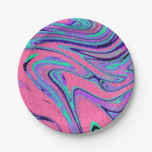 Marble Texture Pattern cute Paper Plate