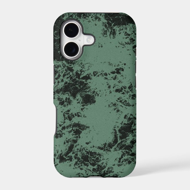 Marble texture pattern in black and green (Back)