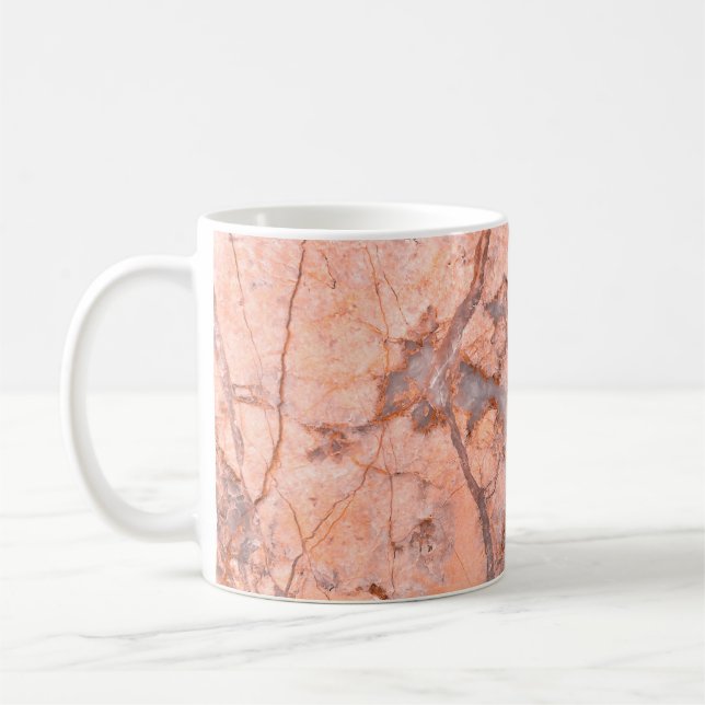 Marble texture white pattern coffee mug (Left)