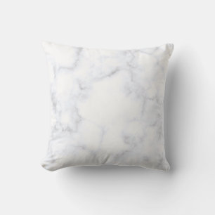 Marble texture white pattern throw pillow