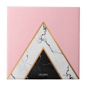 Marble Texture With Golden Lines Tile
