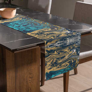 Marble Tile Colour Long Table Runner