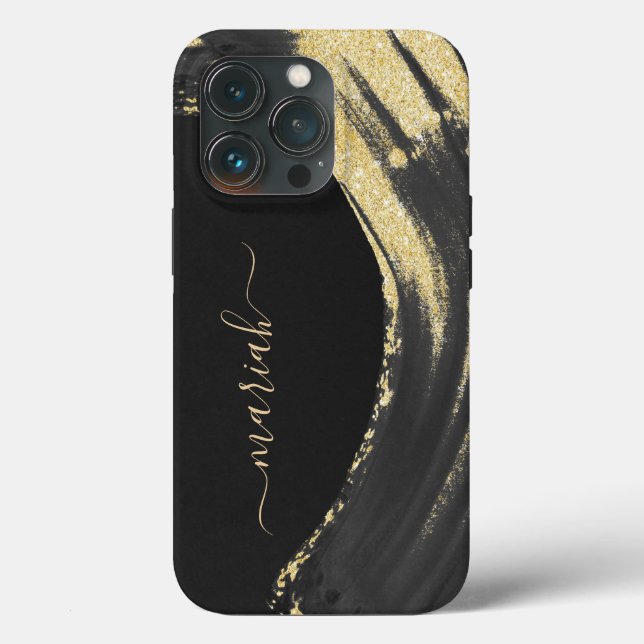 Marble Trendy Elegant Gold Glitter Geode Case-Mate iPhone Case (Back)