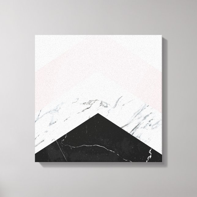 Marble Triangles Canvas Print (Front)