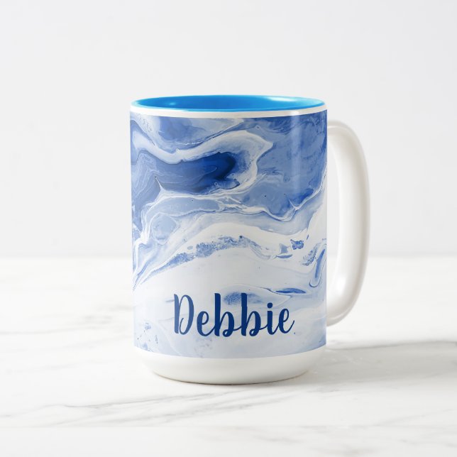 Marble Two-Tone Coffee Mug (Front Right)