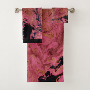 Marble , watercolor bath towel set