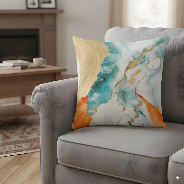 Marble Watercolour Throw Pillow (Creator Uploaded)