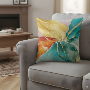 Marble Watercolour Throw Pillow