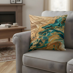 Marble Watercolour Throw Pillow