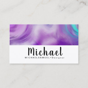 Marble Wave Interior Hair Salon Designer Business Card