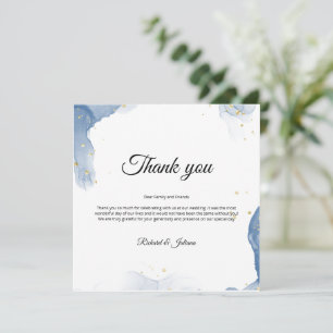 Marble Wedding Invitation Thank You Card