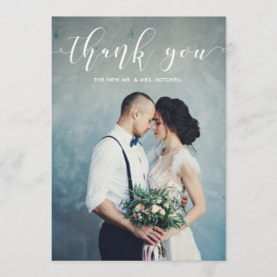 Marble   Wedding Thank You with Photo