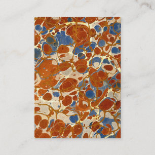 Marbled Abstract Design Blue Red Creme Yellow Business Card