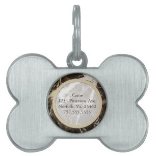 Marbled-Abstract Expressionism by Shirley Taylor Pet Name Tag