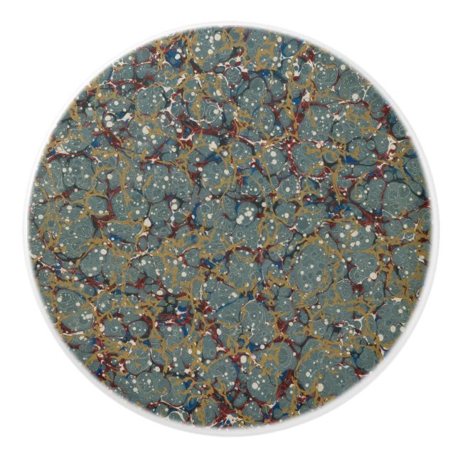 Marbled Abstract Painting Ceramic Knob (Front)