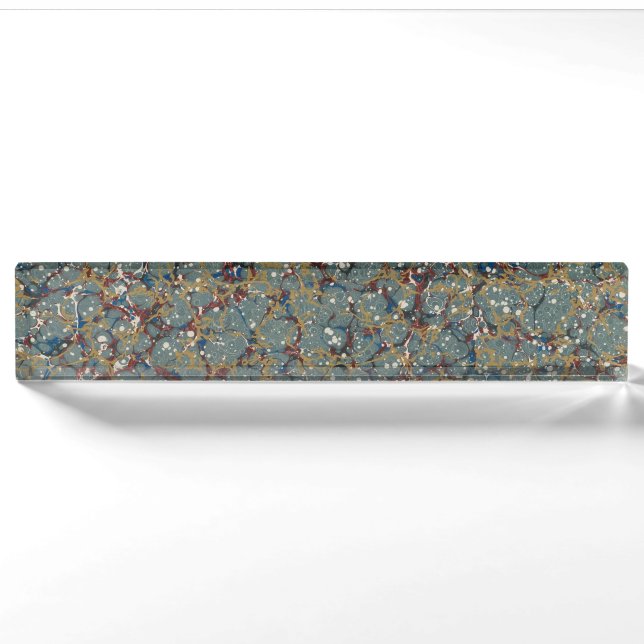 Marbled Abstract Painting Nameplate (Front)