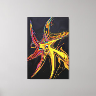 Marbled abstract portrait canvas print