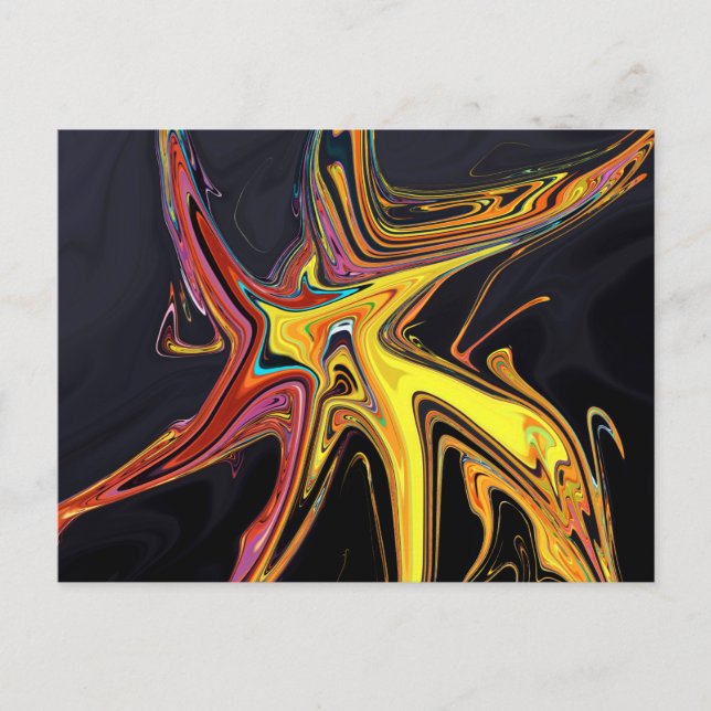 Marbled abstract portrait postcard (Front)
