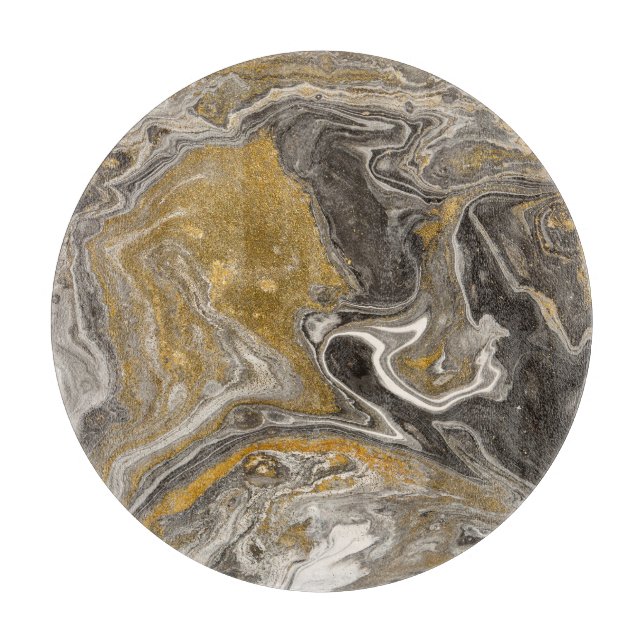 Marbled acrylic, nature-inspired texture. cutting board (Front)